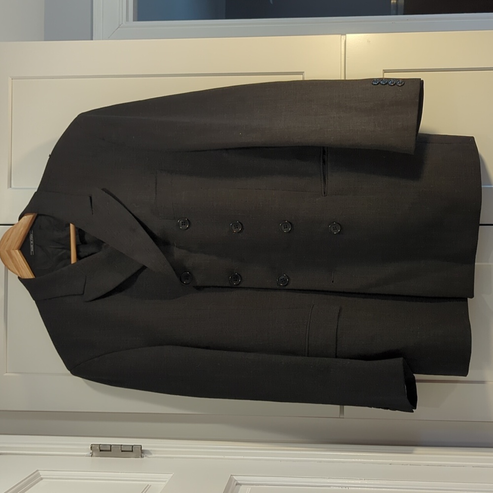 Men's Italian made dark grey, double breasted blazer